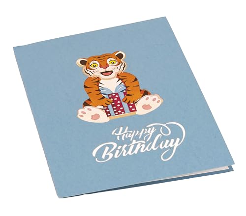 Tiger Surprise Blue Cover Birthday Blast