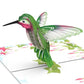 Inspirational Elegant Hummingbird 3D Pop Up Happy Mother's Day Greeting Card