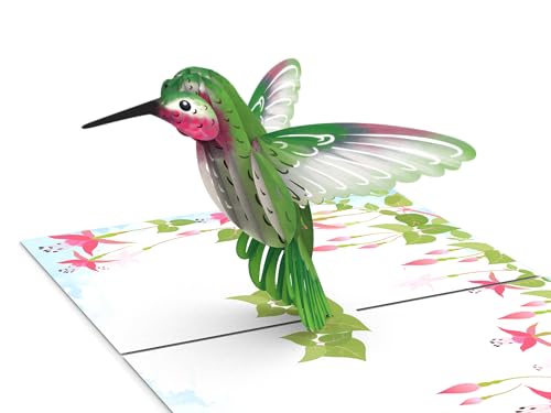 Inspirational Elegant Hummingbird 3D Pop Up Happy Mother's Day Greeting Card