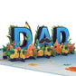 Hero Dad: Happy Father's Day Floral Spectacle 3D Pop Up Greeting Card