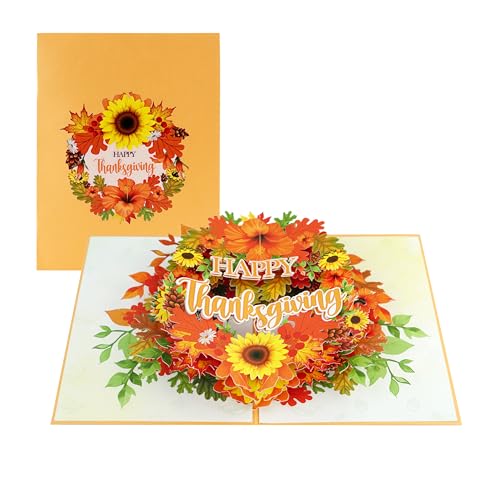 Thanksgiving Wreath of Fall 3D Pop Up Card