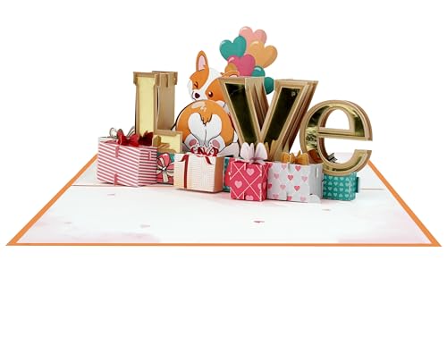 Sweet Corgi Charm 3D Pop-Up Card