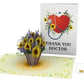 Thank You Doctor Sunflower 3D Pop Up Card