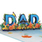 Hero Dad: Happy Father's Day Floral Spectacle 3D Pop Up Greeting Card