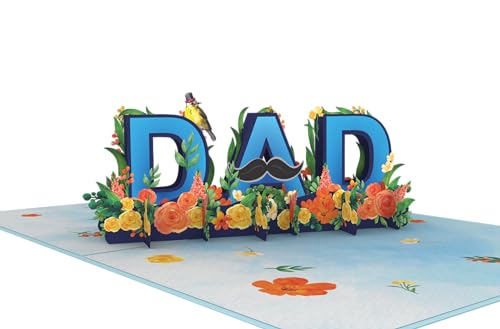 Hero Dad: Happy Father's Day Floral Spectacle 3D Pop Up Greeting Card