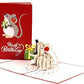 Happy Red Rat Birthday 3D Pop Up Greeting Card