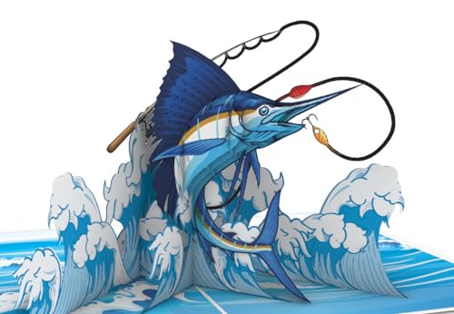 Sportfishing Surprise 3D Pop Up Greeting Card