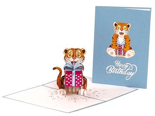 Tiger Surprise Blue Cover Birthday Blast