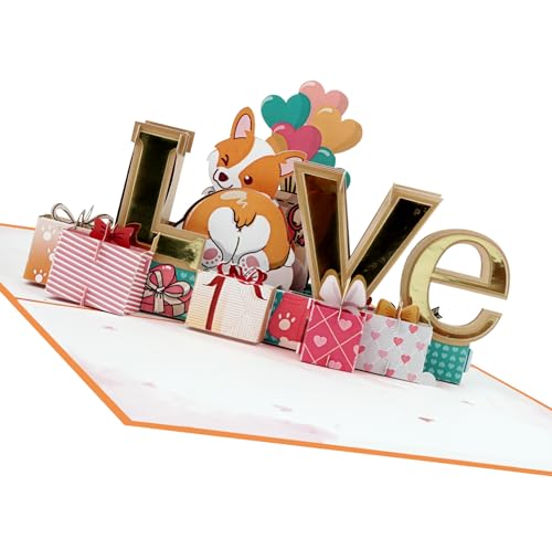 Sweet Corgi Charm 3D Pop-Up Card