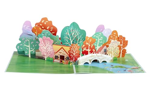 Cozy Countryside Home 3D Pop Up Card