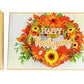 Thanksgiving Wreath of Fall 3D Pop Up Card