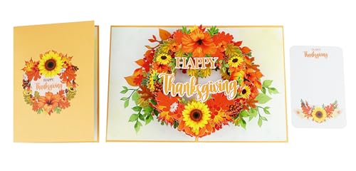 Thanksgiving Wreath of Fall 3D Pop Up Card