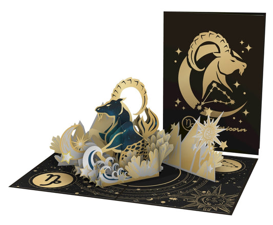 Capricorn Zodiac Signs with this Magnificent 3D Pop up Card