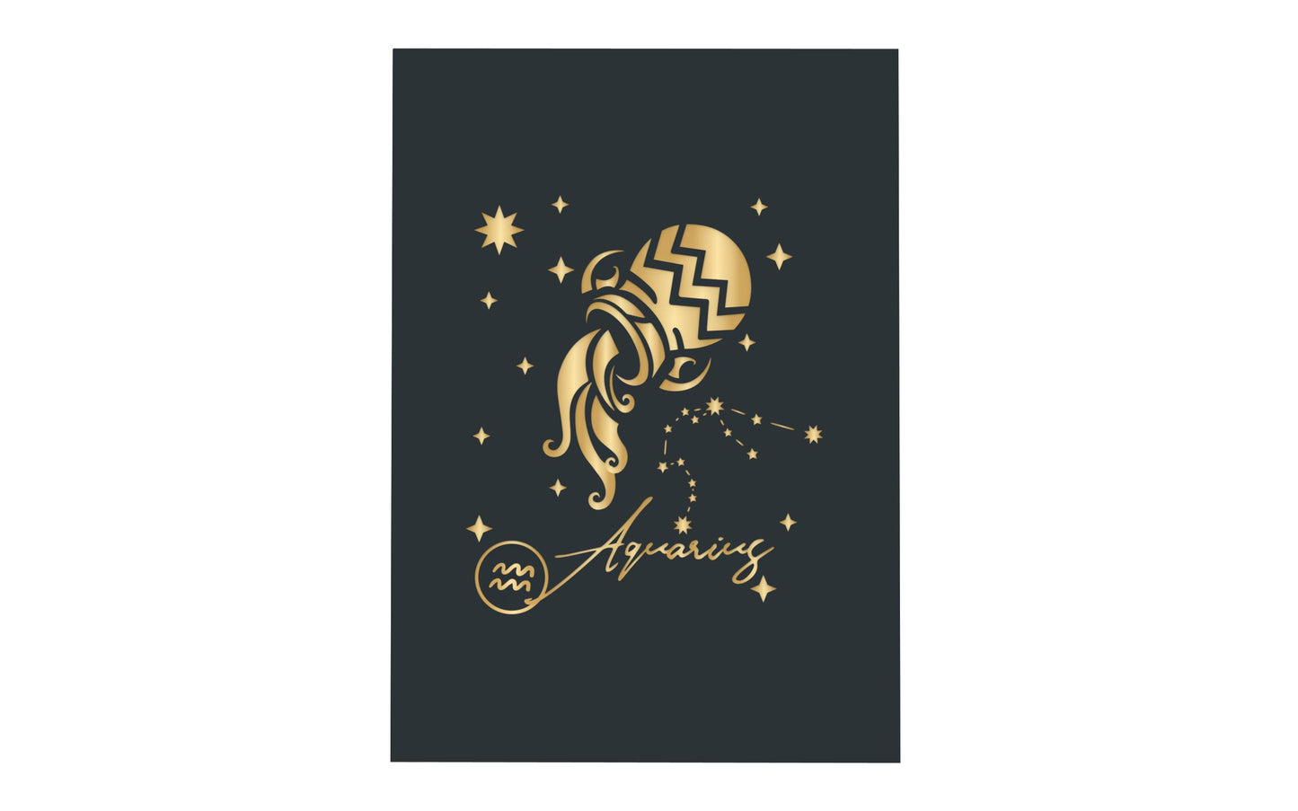 Celestial Aquarius 3D Pop-Up Card