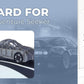 Sports car pop-up greeting card with gray car cover shown beside views of the 3D design