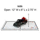Patriotic classic truck pop-up card open to 12 x 8 inches with 2.75-inch pop-up height