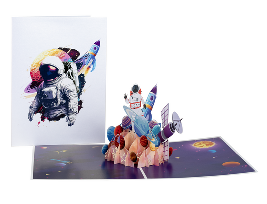 Galaxy Adventurer Pop-Up Birthday Greeting Card