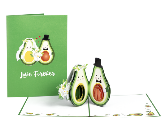 Avocado Couple Love 3D Pop-Up Card