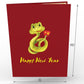 Happy Snake Year 3D Pop Up Card