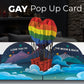 Gay Couple Hot Air Balloon 3D Pop-Up Card – LGBTQ+ Romantic Greeting Card for Anniversary, Engagement, Pride & Valentine’s Day