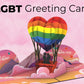 Lesbian Couple Hot Air Balloon 3D Pop-Up Card – LGBTQ+ Romantic Greeting Card for Anniversary, Engagement & Pride