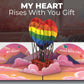 Lesbian Couple Hot Air Balloon 3D Pop-Up Card – LGBTQ+ Romantic Greeting Card for Anniversary, Engagement & Pride