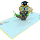 Owl Graduation 3D Pop-up Greeting Card