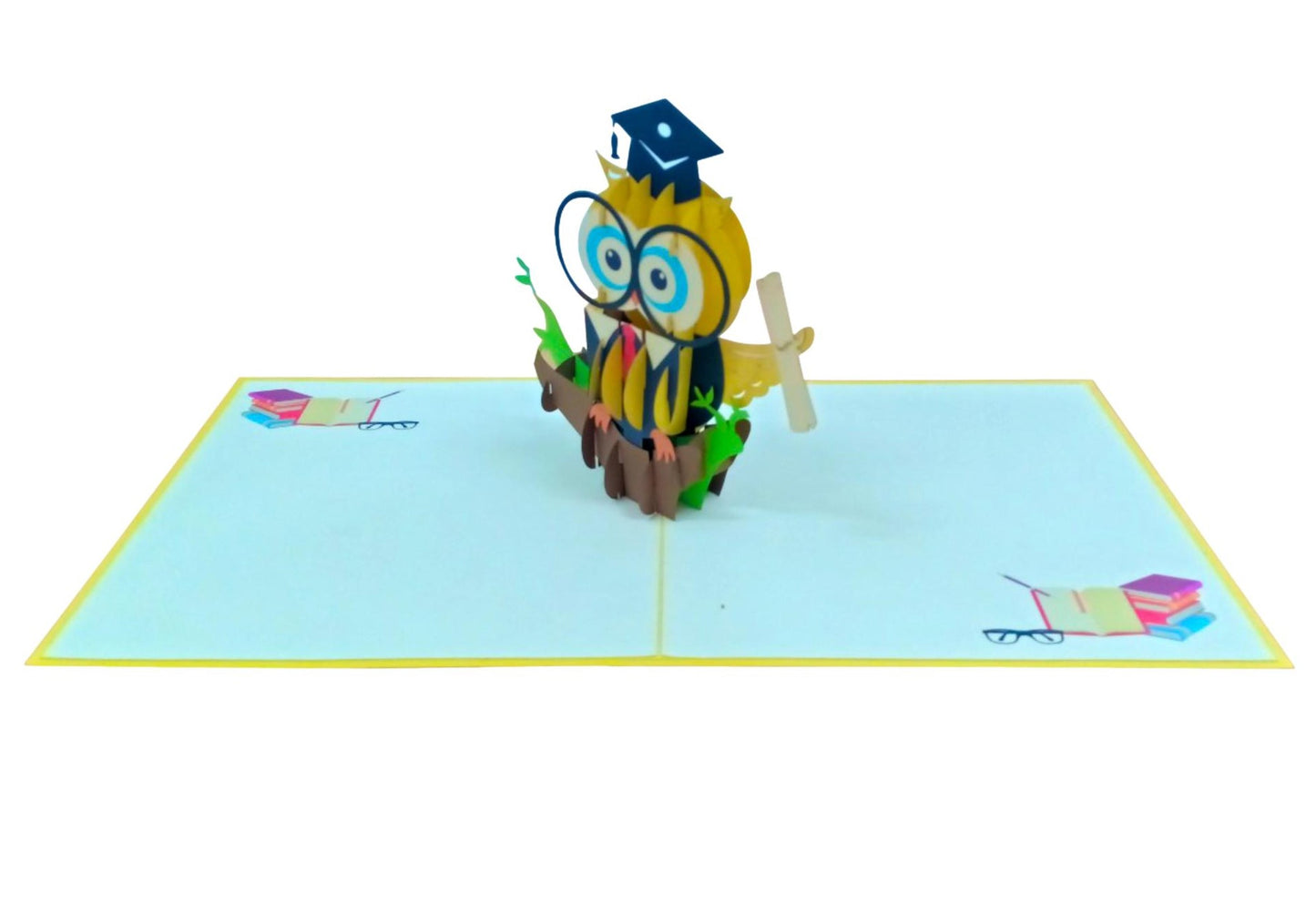 Owl Graduation 3D Pop-up Greeting Card