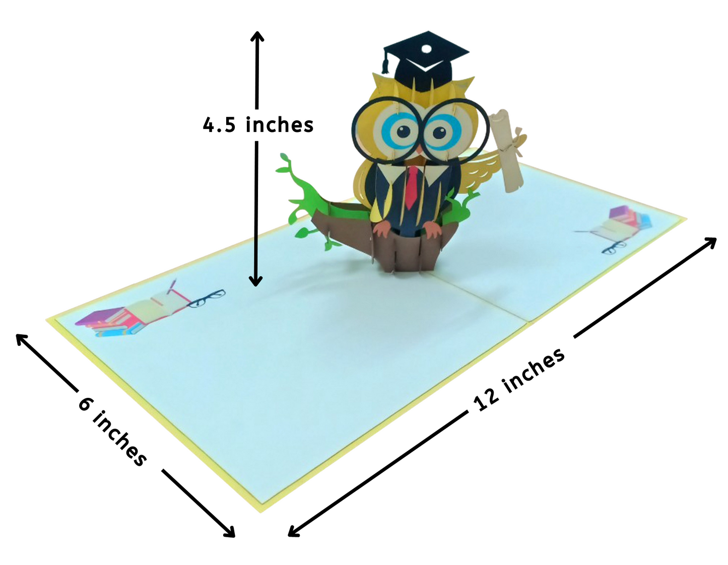 Owl Graduation 3D Pop-up Greeting Card