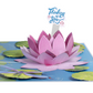 Pink Lotus Flower 3D Pop Up Greeting Card