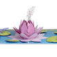 Pink Lotus Flower 3D Pop Up Greeting Card