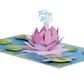 Pink Lotus Flower 3D Pop Up Greeting Card