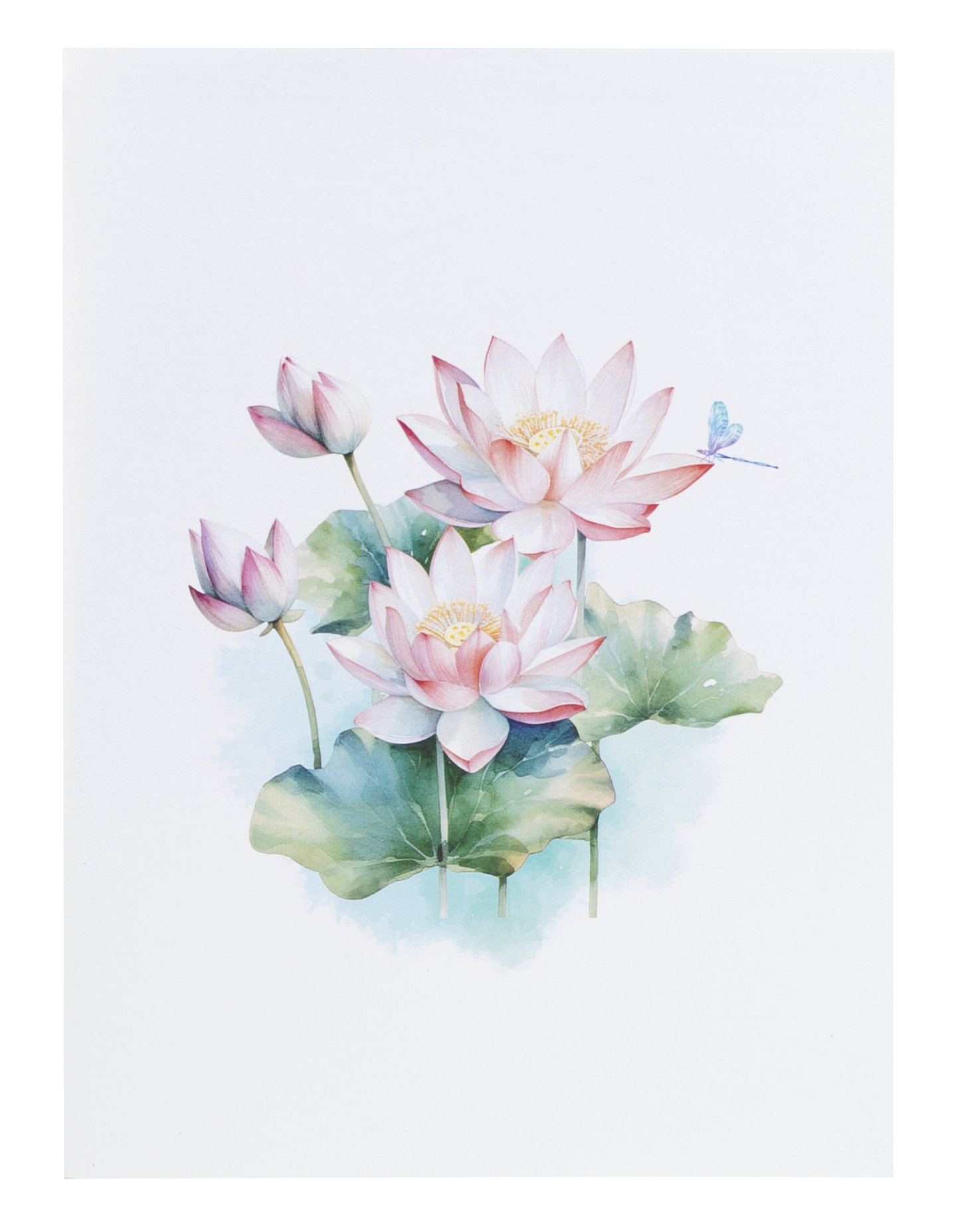 Pink Lotus Flower 3D Pop Up Greeting Card