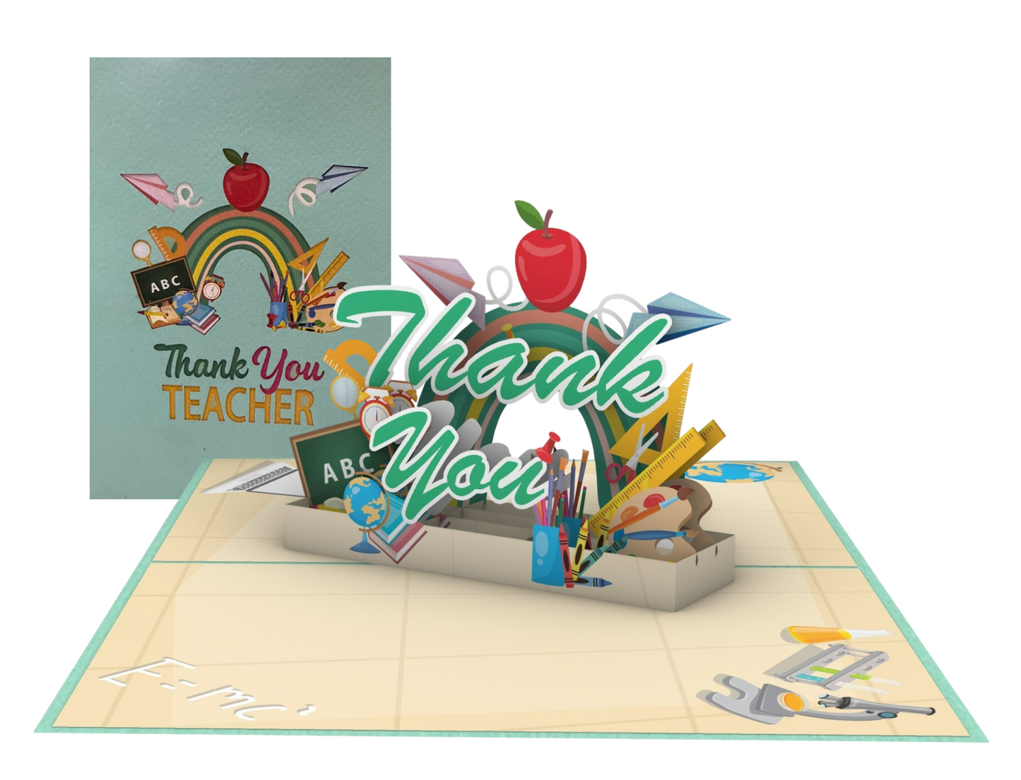 Thank You Teacher 3D Pop up Greeting Card