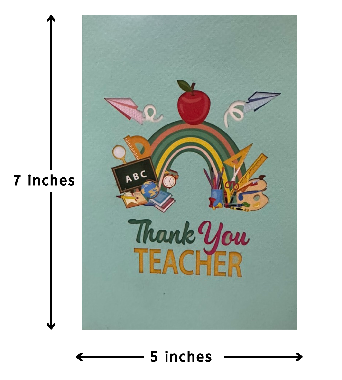 Thank You Teacher 3D Pop up Greeting Card