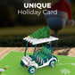 Golfing Through the Holidays 3D Pop Up Card - Greeting with Envelope & Notecard