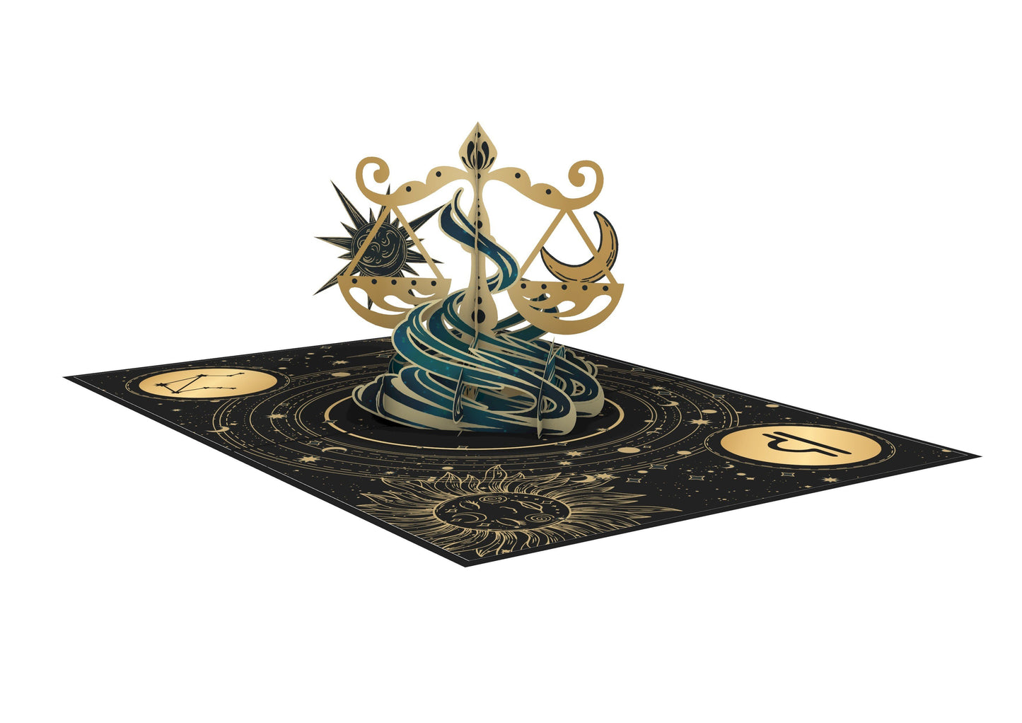 Libra Zodiac Star Sign Birthday 3D Pop Up Greeting Card