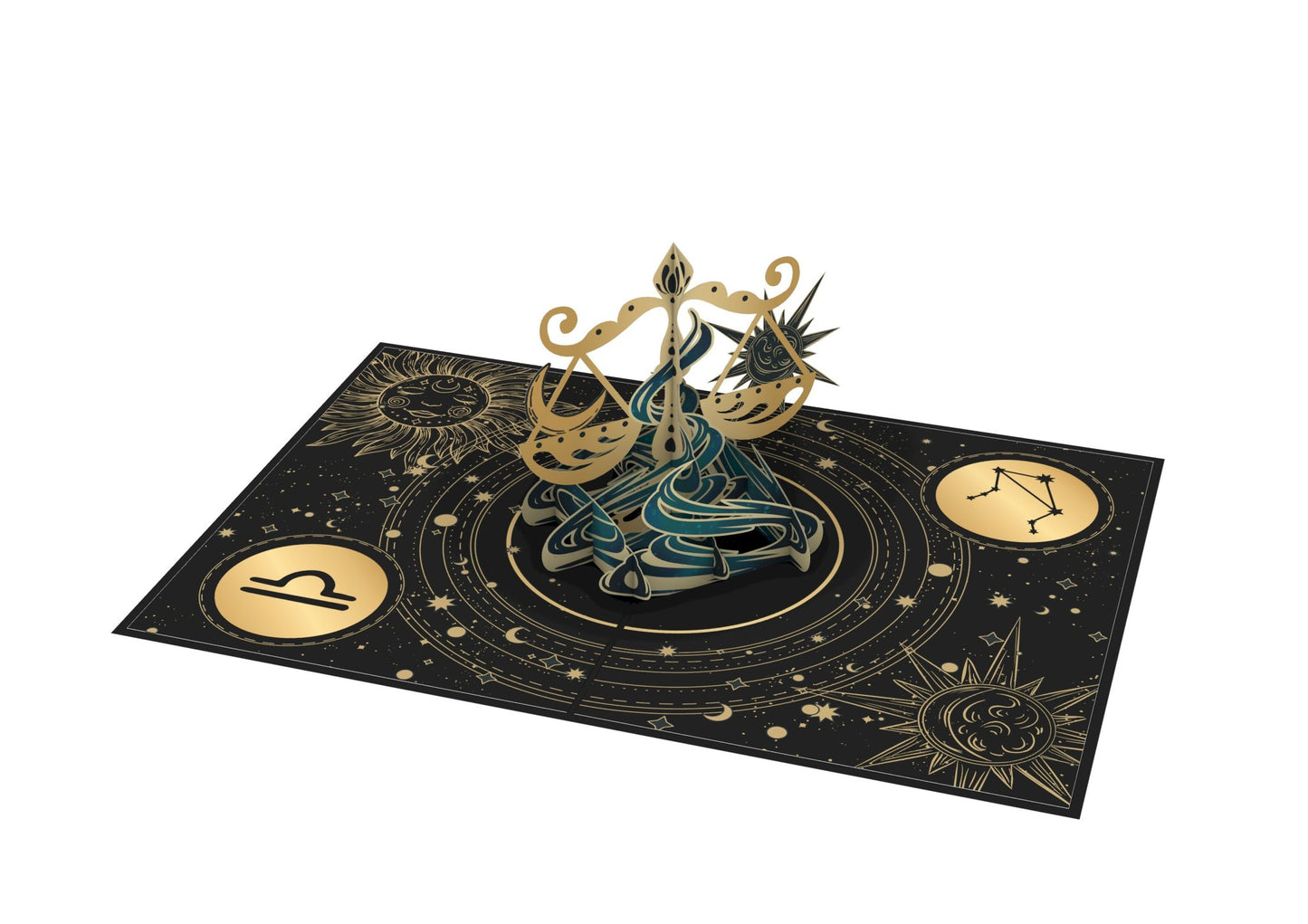 Libra Zodiac Star Sign Birthday 3D Pop Up Greeting Card