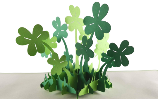 St. Patrick's Shamrock 3D Pop Up Greeting Card - Green - Special Days - St. Patrick's Day - iGifts And Cards