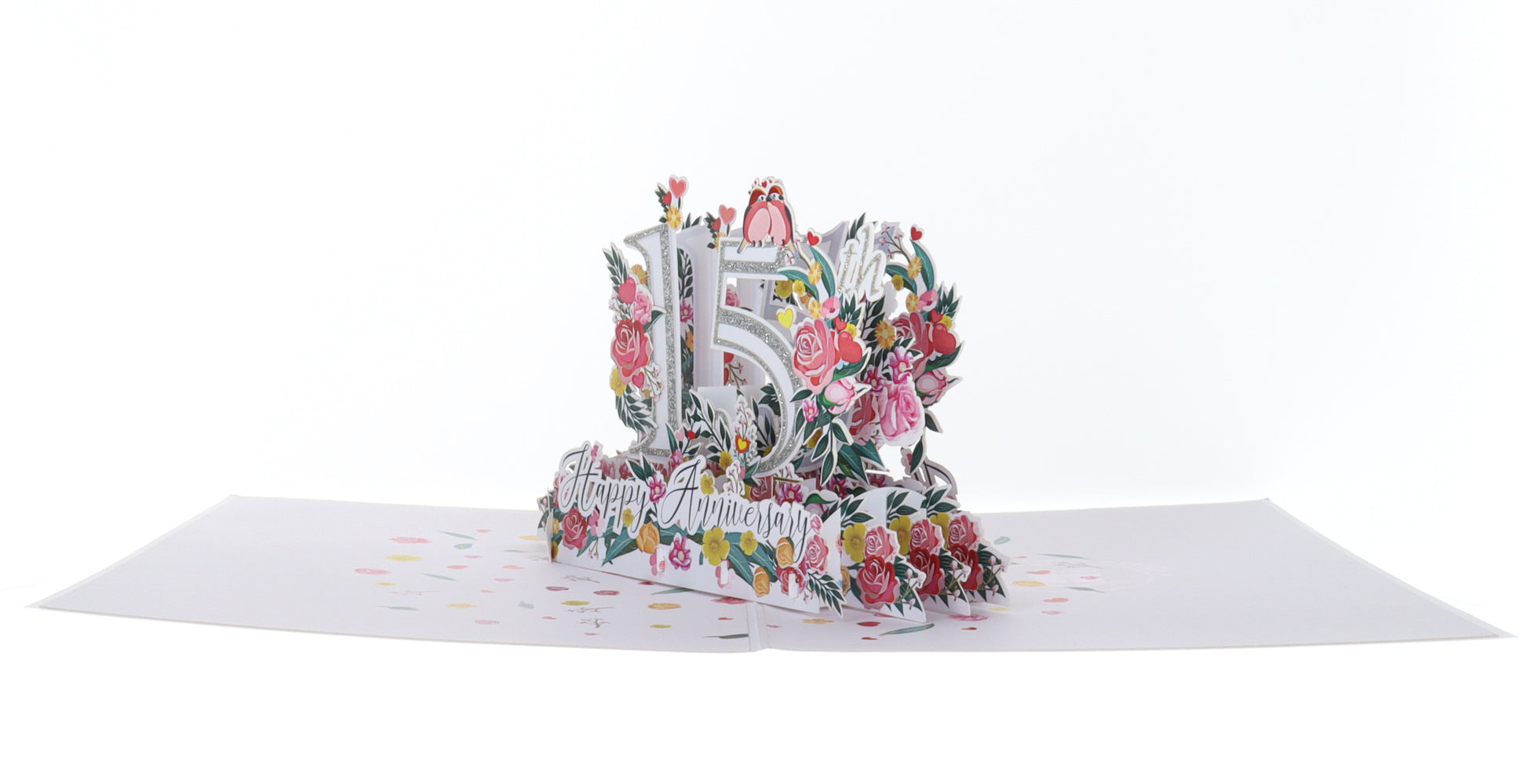 Happy 15th Milestone Anniversary 3D Pop Up Greeting Card - 15th Anniversary Being Together - 15th We - iGifts And Cards