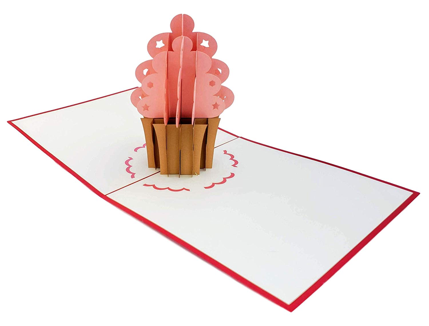 1st Pink Cupcake Birthday 3D Pop Up Greeting Card - Birthday - iGifts And Cards
