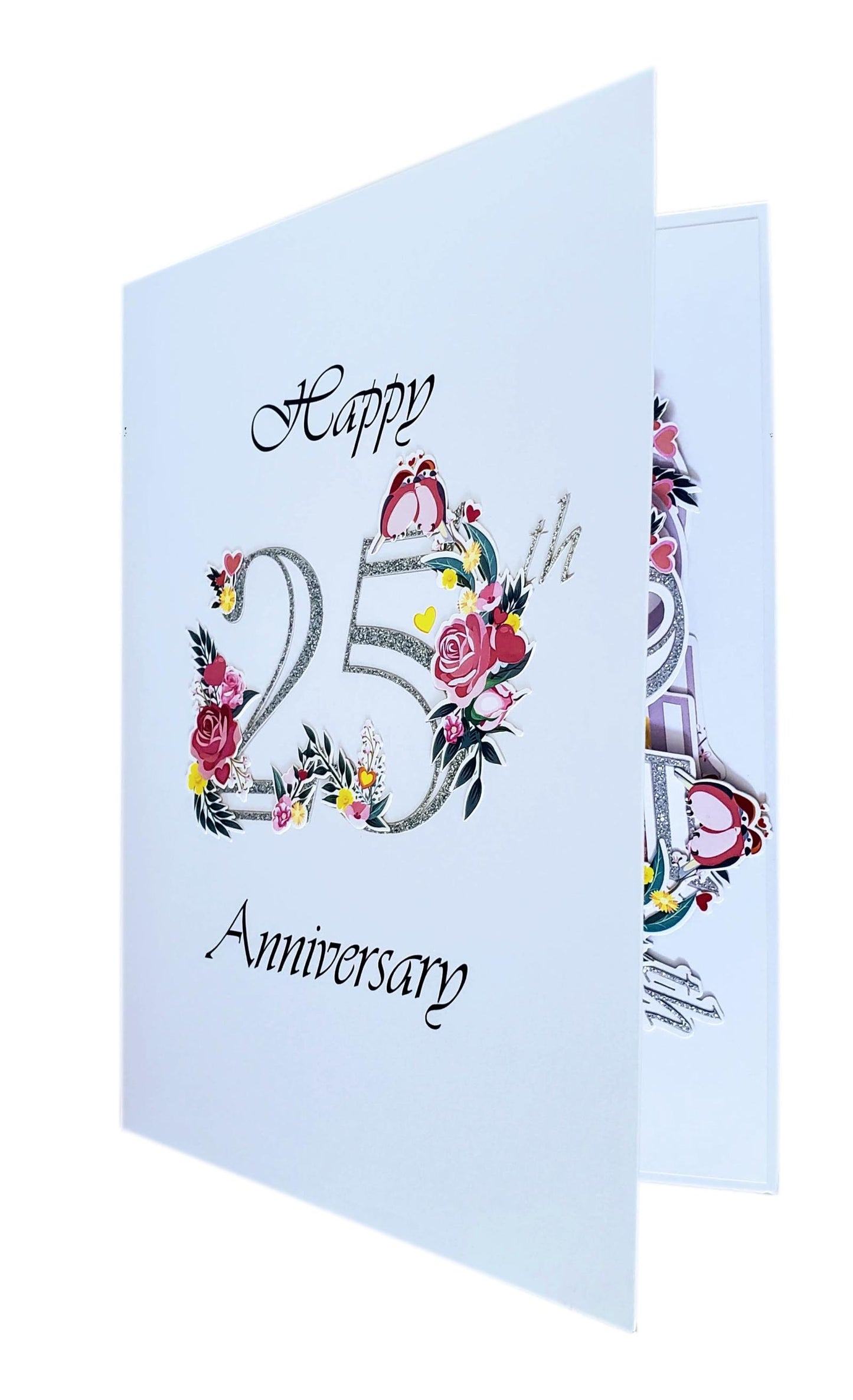 25th Milestone Anniversary 3D Pop Up Greeting Card - Anniversary - best wishes - Celebration - Cente - iGifts And Cards
