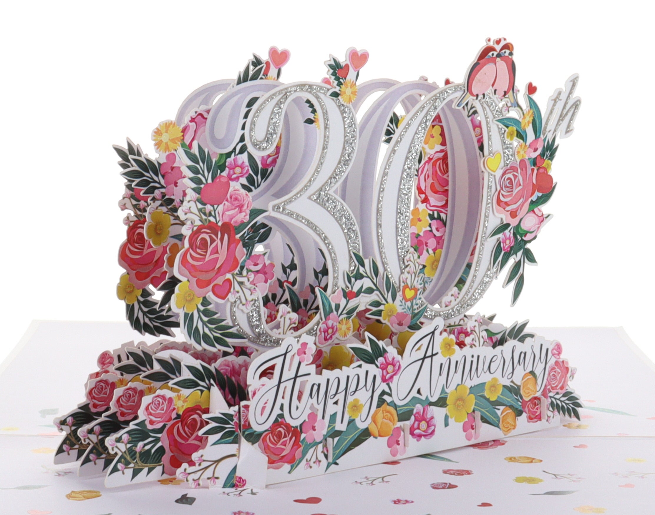 Happy 30th Milestone Anniversary 3D Pop Up Greeting Card