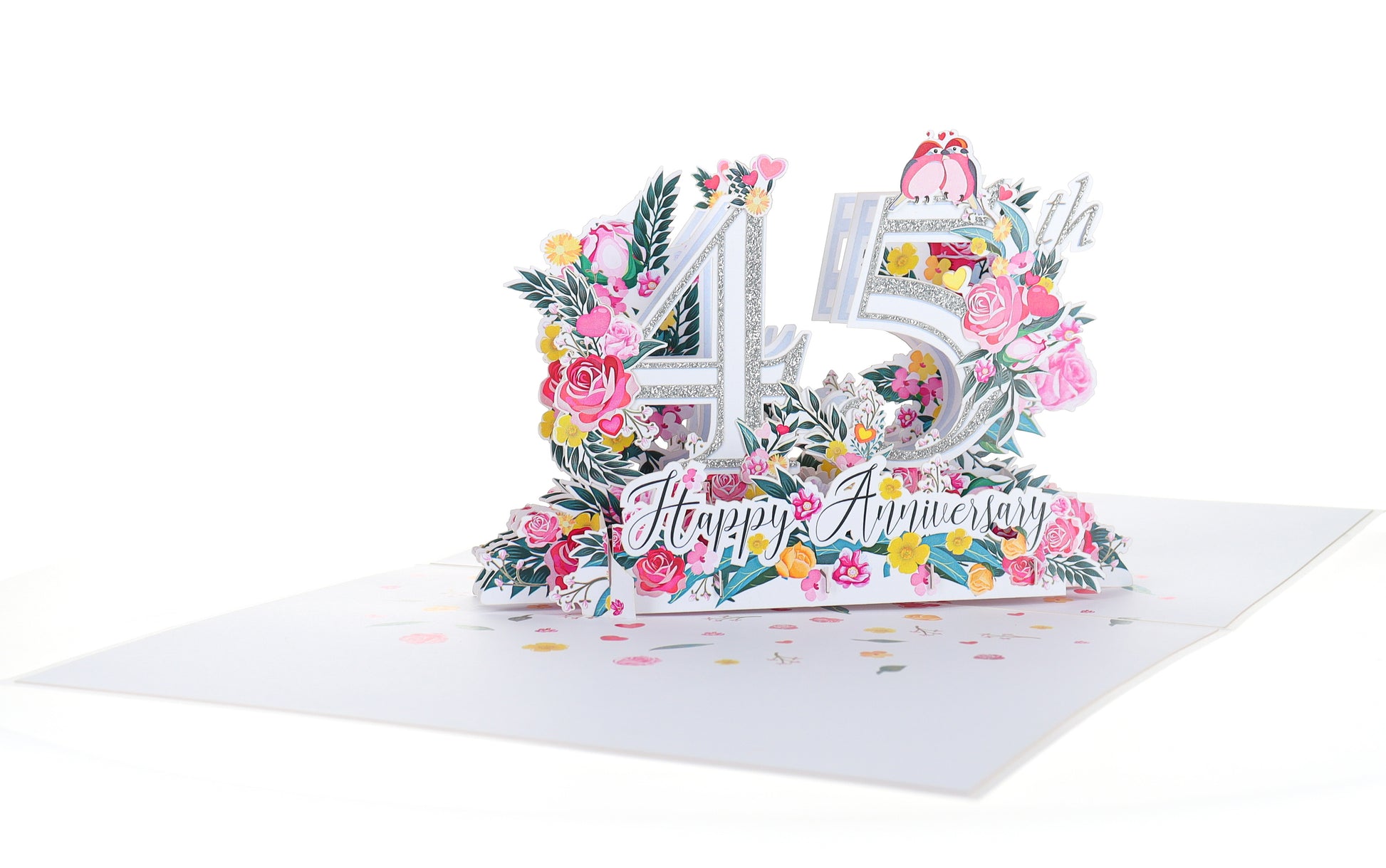 Happy 45th Milestone Anniversary 3D Pop Up Greeting Card - Anniversary - Wedding - Wedding Anniversa - iGifts And Cards