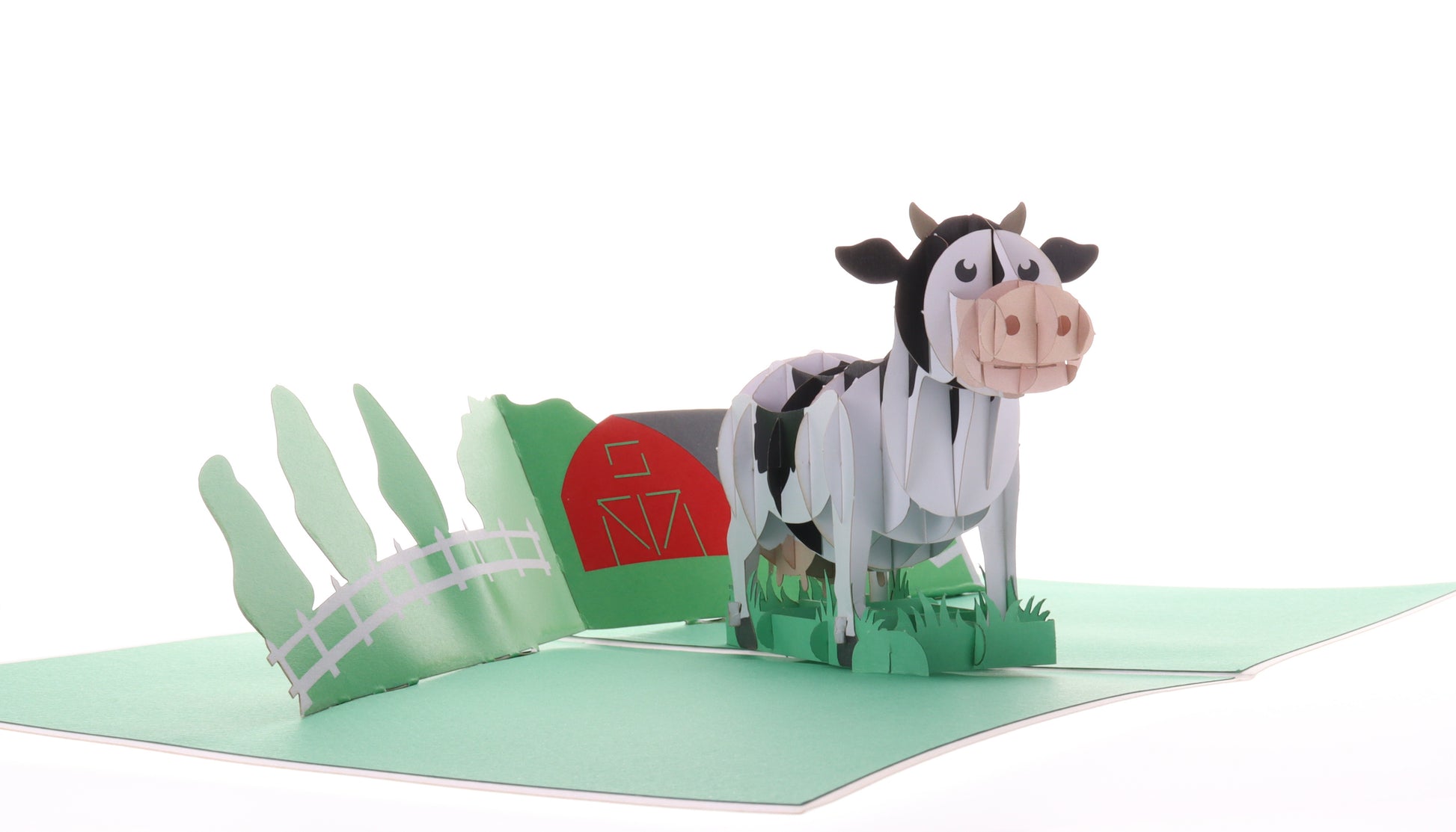 Dairy Cow and Barn 3D Pop Up Greeting Card - All Occasion - Birthday - Friendship - Just Because - n - iGifts And Cards