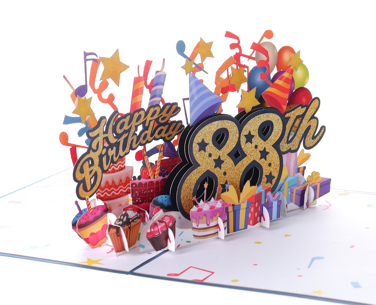 Happy 88th Blue Birthday 3D Pop Up Greeting Card - Birthday - funny birthday - Happy Birthday - new - iGifts And Cards