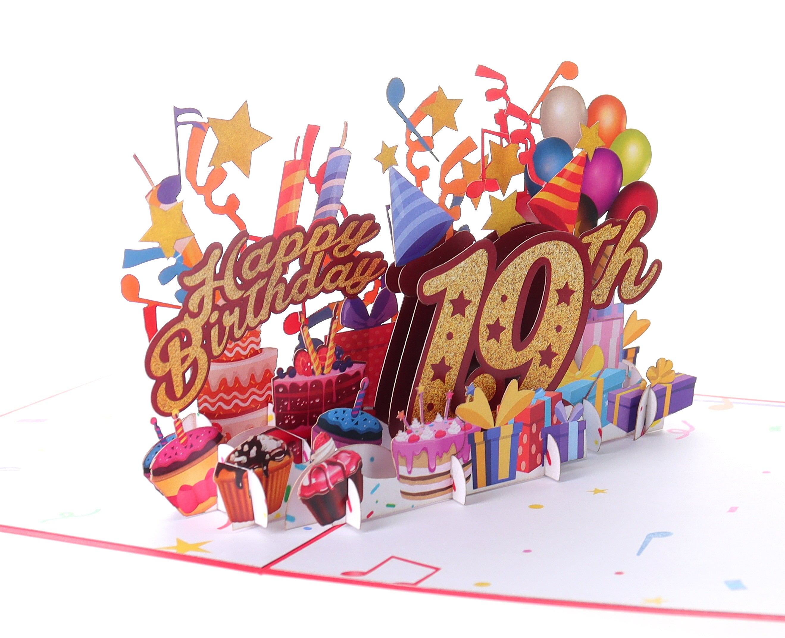 Happy 19th Red Birthday 3D Pop Up Greeting Card – iGifts And Cards