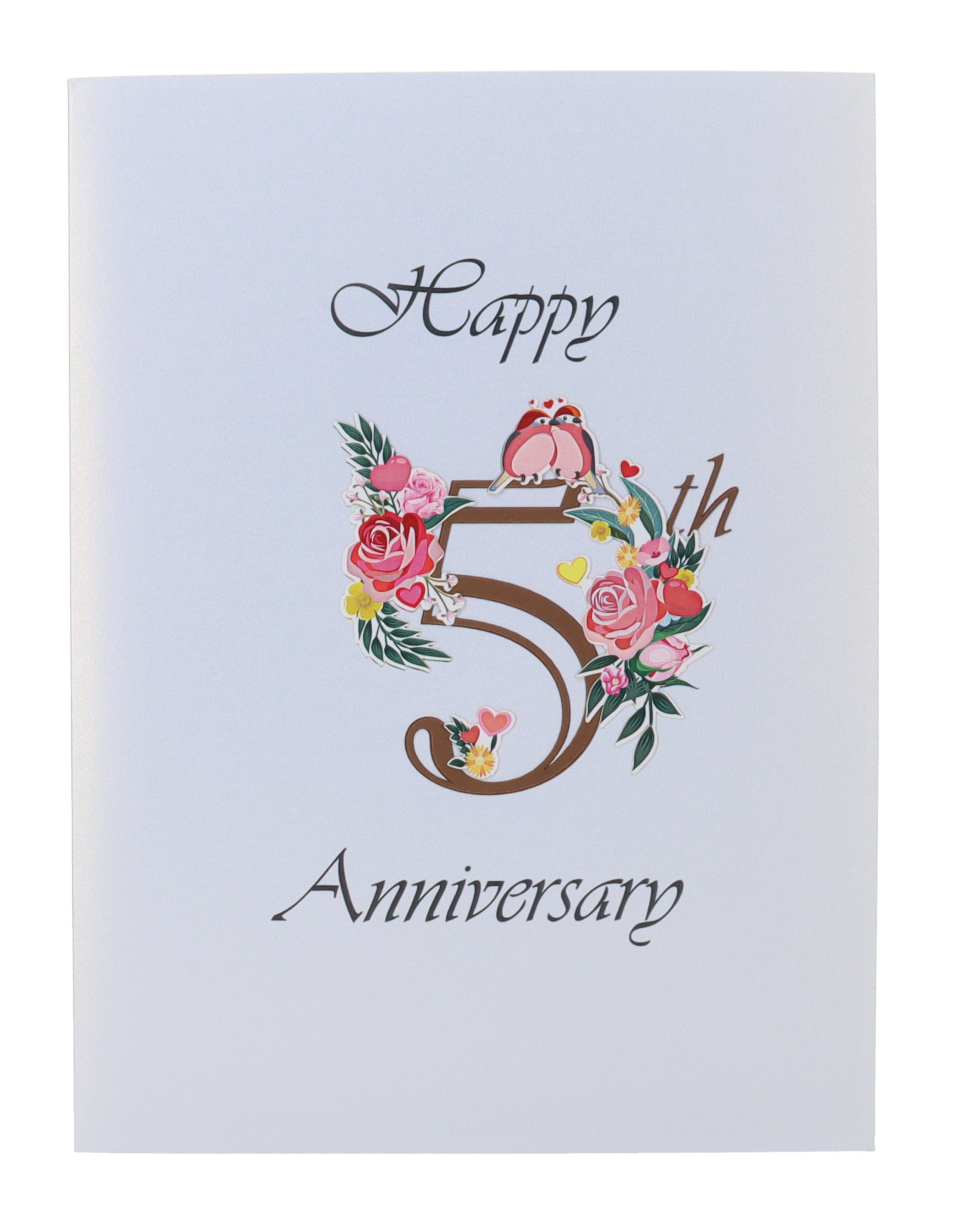 5th Milestone Anniversary 3D Pop Up Greeting Card – iGifts