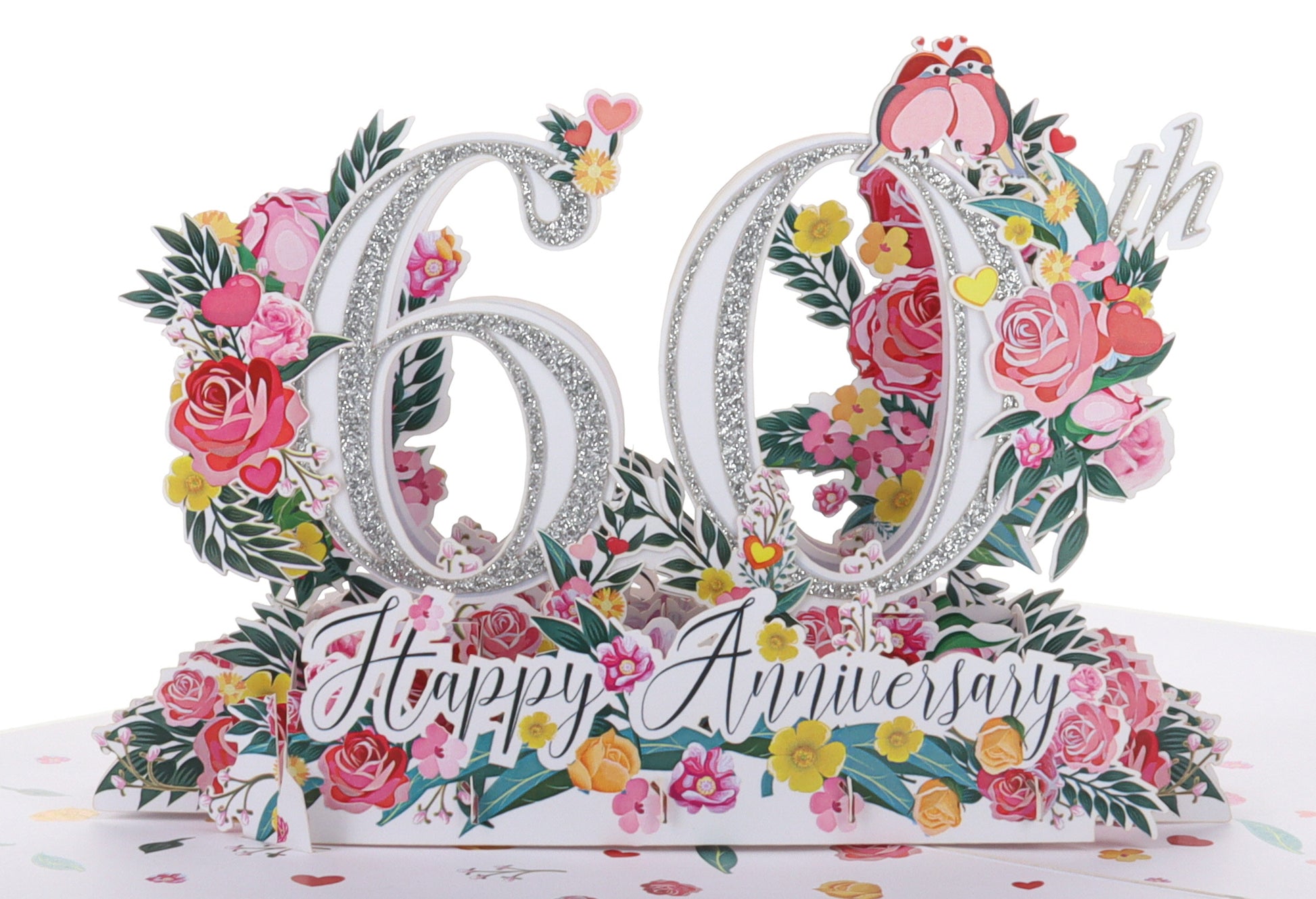 Happy 60th Milestone Anniversary 3D Pop Up Greeting Card - 60th Anniversary Being Together - 60th We - iGifts And Cards