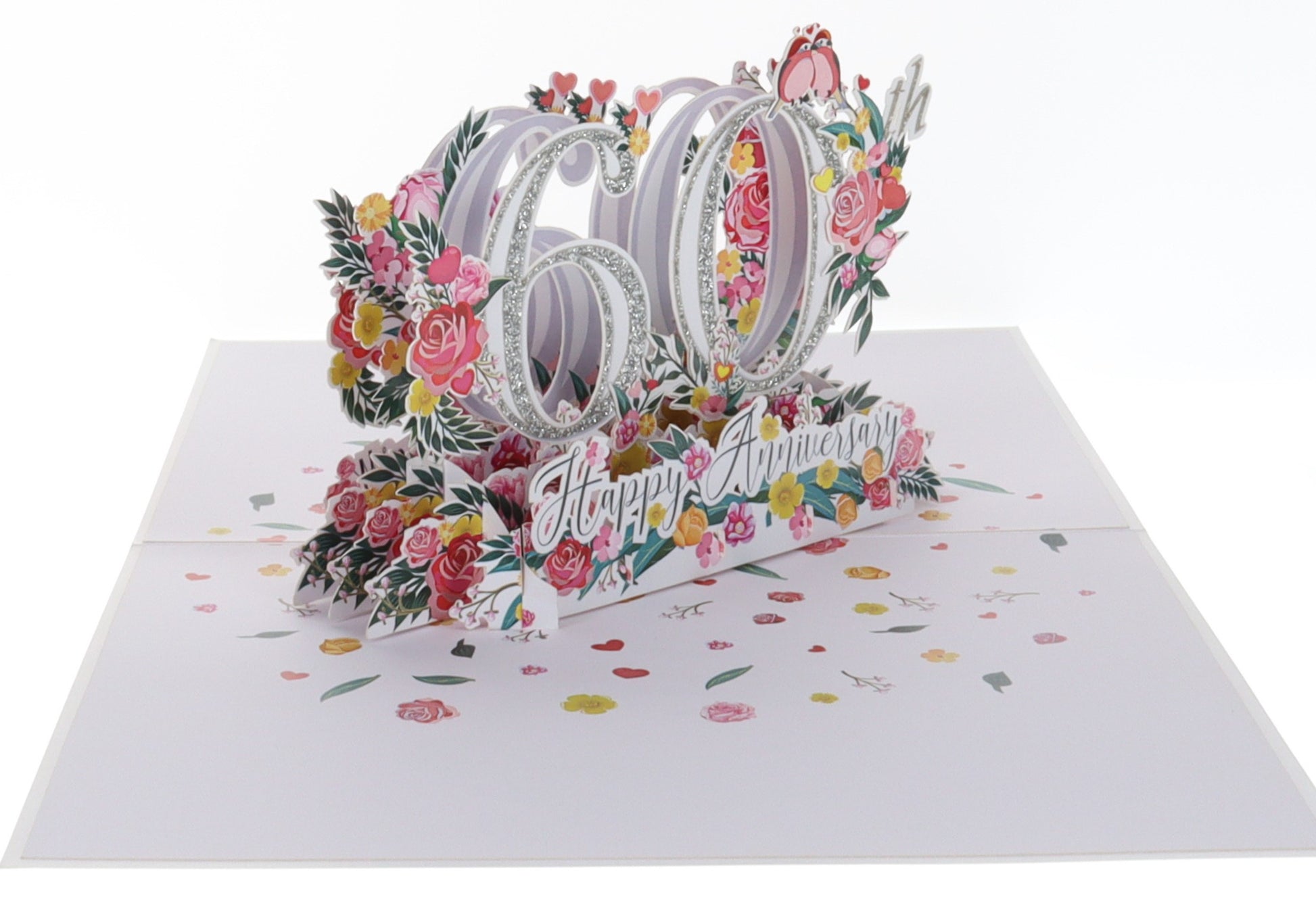 Happy 60th Milestone Anniversary 3D Pop Up Greeting Card – iGifts